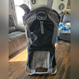 Osprey Black and Gray Hiking Backpack Carrier